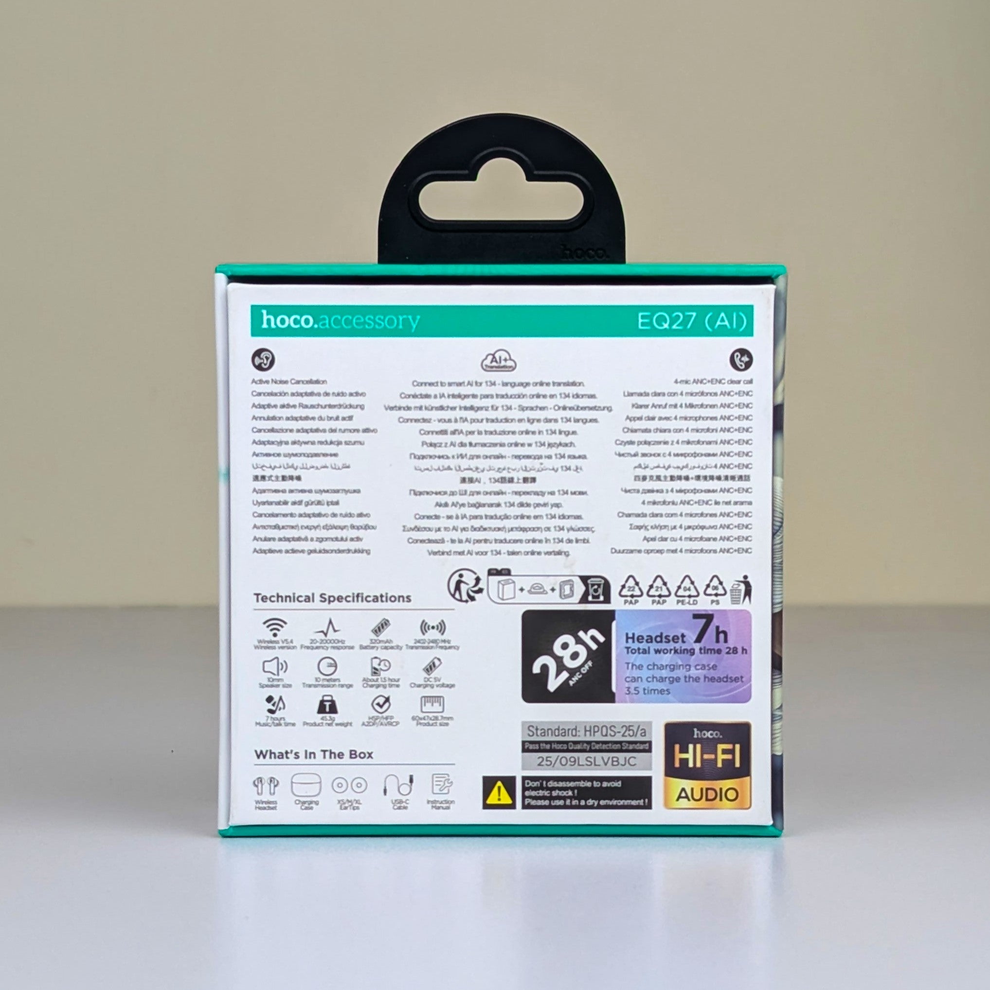 EQ27 Fun AI Translation Earbuds ANC+ENC Noise Reduction