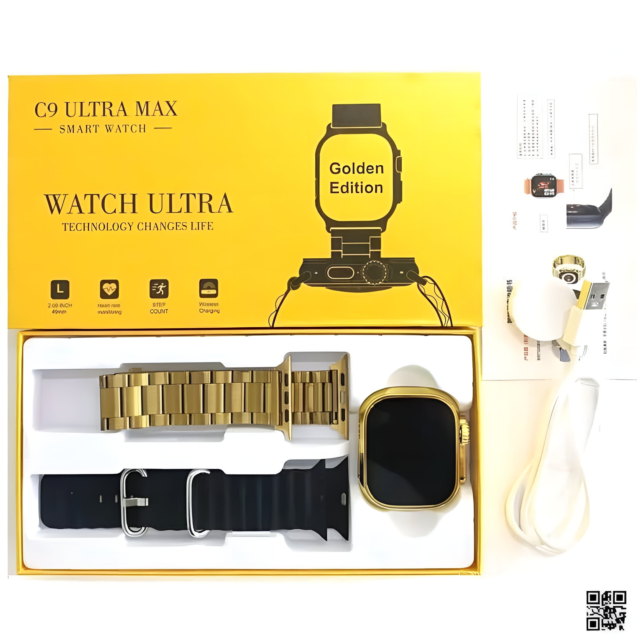 C9 Ultra 2 gold edition with 2 strap