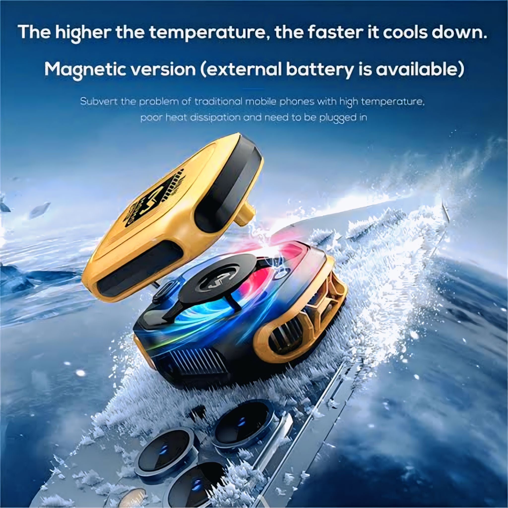 MEMO CX12 Mobile Phone Cooler Radiator with Digital Display and Battery